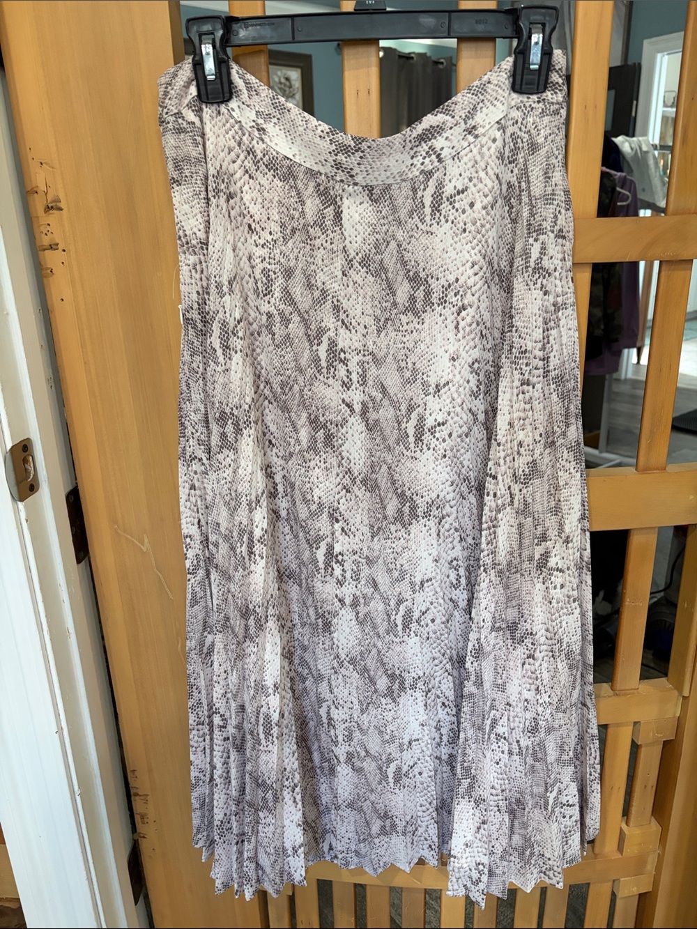 NWT ANN TAYLOR LOFT SNAKE PRINT SKIRT 8